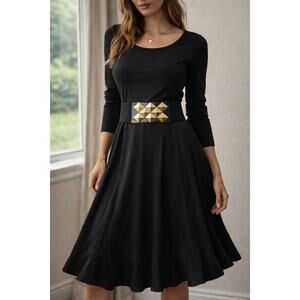 NUE by Shani Black Fit & Flare Dress Size 8 MSRP $290⸻